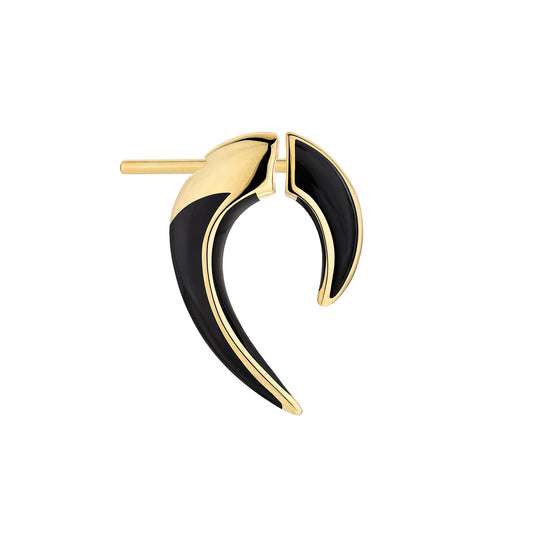 SABRE DECO YELLOW GOLD VERMEIL CERAMIC TALON EARRINGS