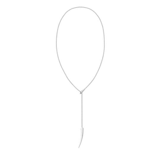 SABRE DECO SILVER DROP NECKLACE