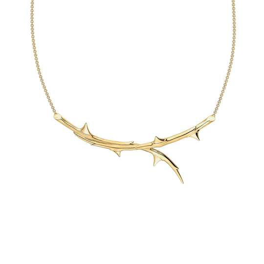 ROSE THORN YELLOW GOLD VERMEIL NECKLACE