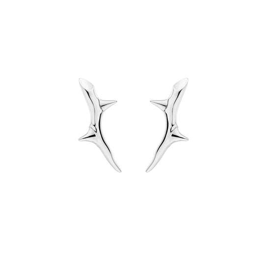 ROSE THORN SILVER CLIMBER EARRINGS
