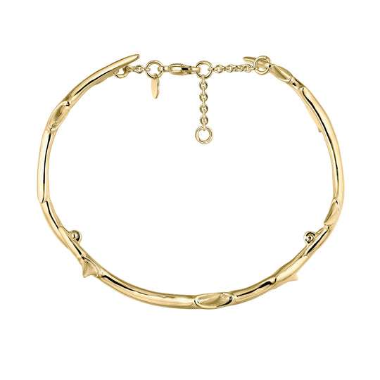 ROSE THORN YELLOW GOLD VERMEIL LINKED BRACELET
