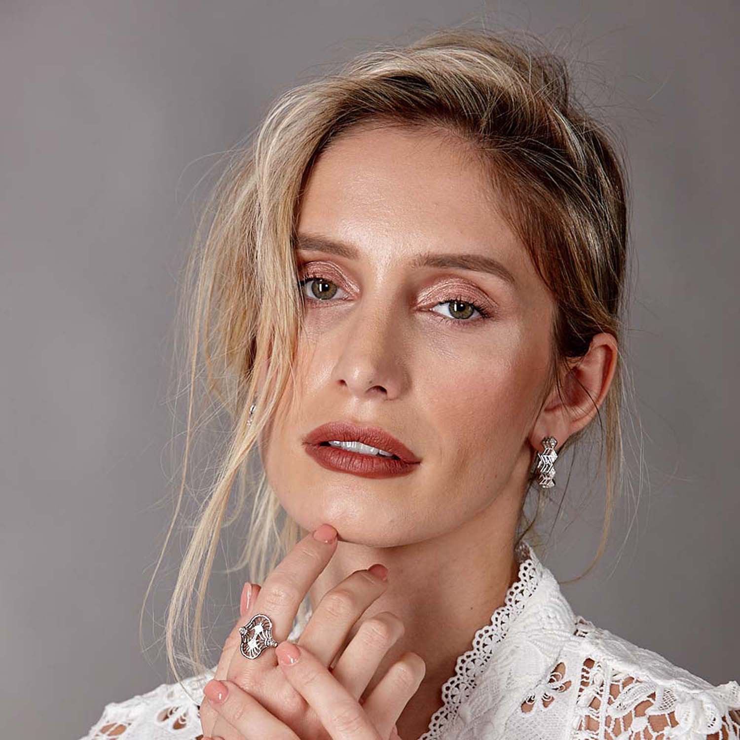 Art Deco Triangle Hoops