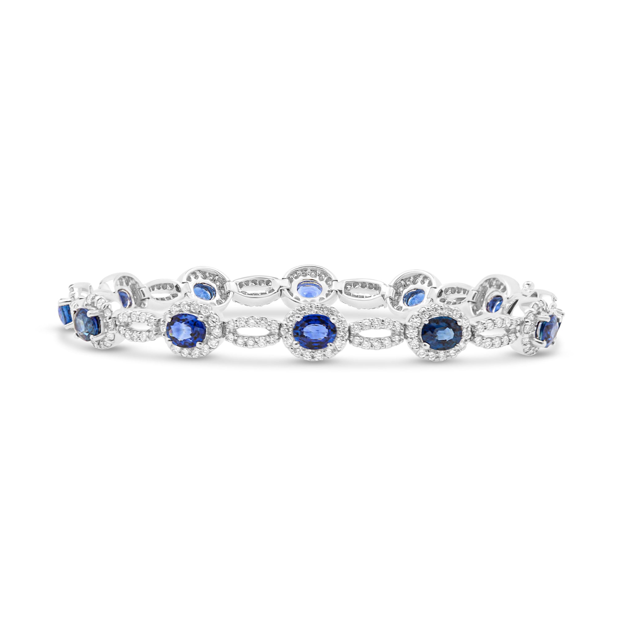 18ct White Gold Sapphire and Diamond Bracelet