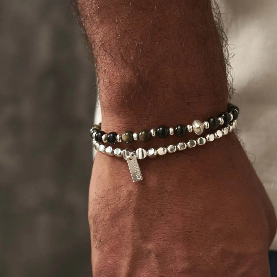 Men&#39;s Golden Obsidian Style Set Of 2
